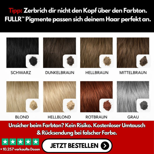 FULLR™ Haardichte Puder | Geheimratsecken & kahle Stellen sofort unsichtbar - Zenobuy™ DE