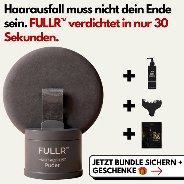 FULLR™ Haarverlust Puder | Geheimratsecken & kahle Stellen sofort unsichtbar - Zenobuy™ DE