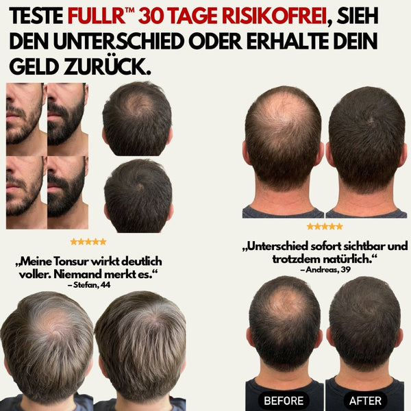 FULLR™ Haarverlust Puder | Geheimratsecken & kahle Stellen sofort unsichtbar - Zenobuy™ DE