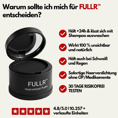 FULLR™ Haarverlust Puder | Geheimratsecken & kahle Stellen sofort unsichtbar - Zenobuy™ DE